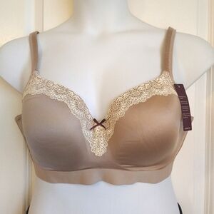 🎀Lane Bryant Cacique Beige Balconette Bra 42C NWT 🎀